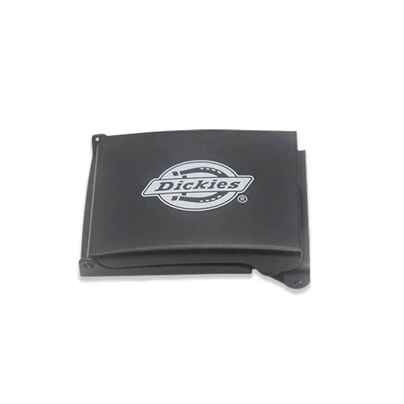 Customize Print Hollow LOGO 40mm Clap Flip Top Metal Buckle for Fabric Canvas Belt