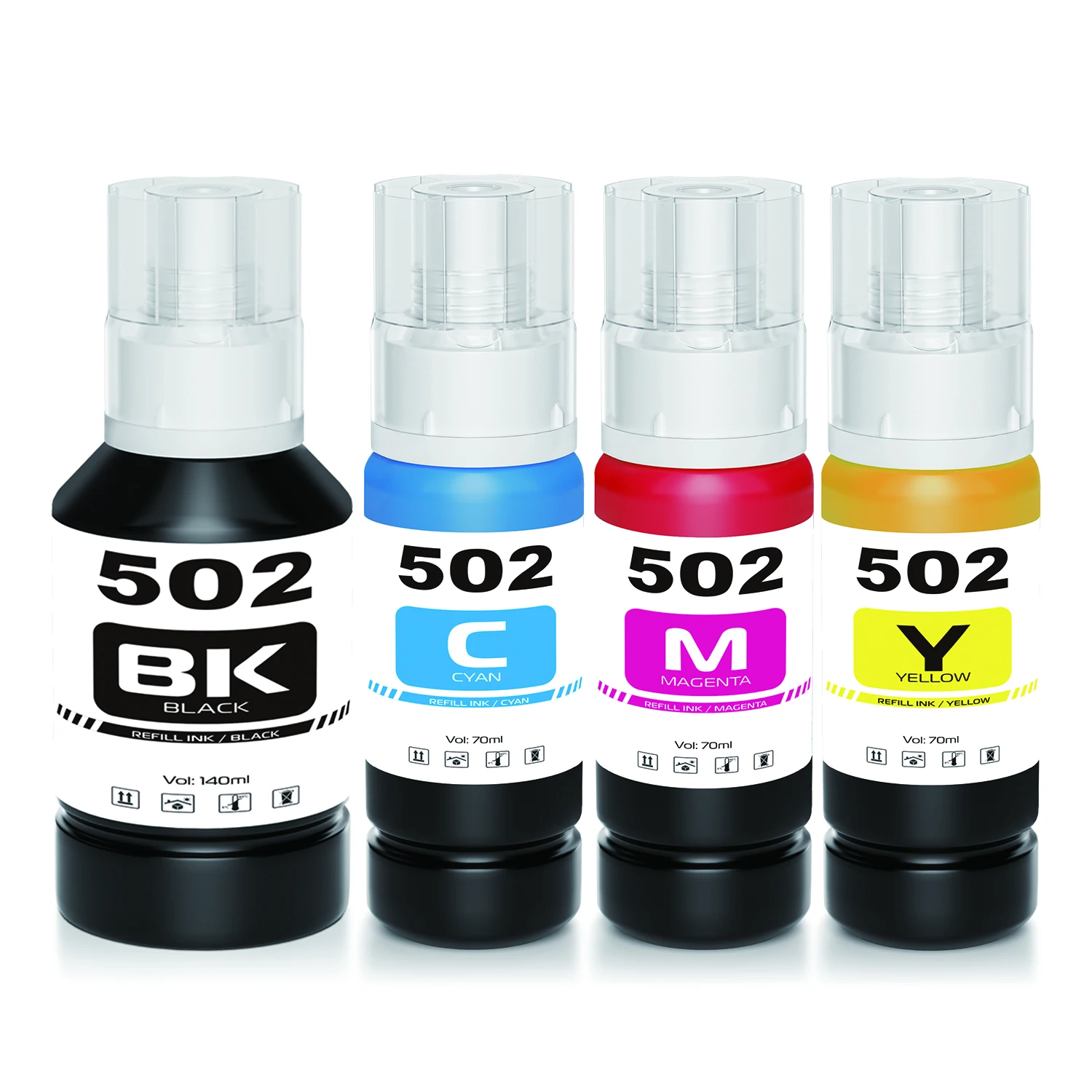 High quality 101 502 504 102 Refill Dye Ink For Epson ET2750 ET3700 ET-2700 ET-2750 ET-3700 Replace Ink