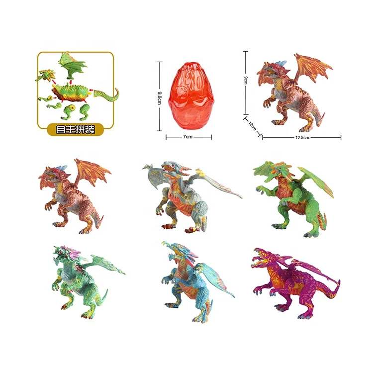 Wholesale Wholesale DIY Assembly Flying Dragon Dinosaur 3D surprise egg capsule toy gift box