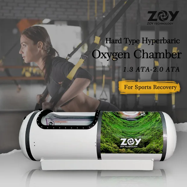 Zoy 2.4 Ata 800*800*2160Mm Hard Hyperbaric Oxygen Chamber For Sports Injuries