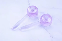 Custom Golden Glitters Beauty Tool Facial Massage Roller Rose Gold Ice Globes
