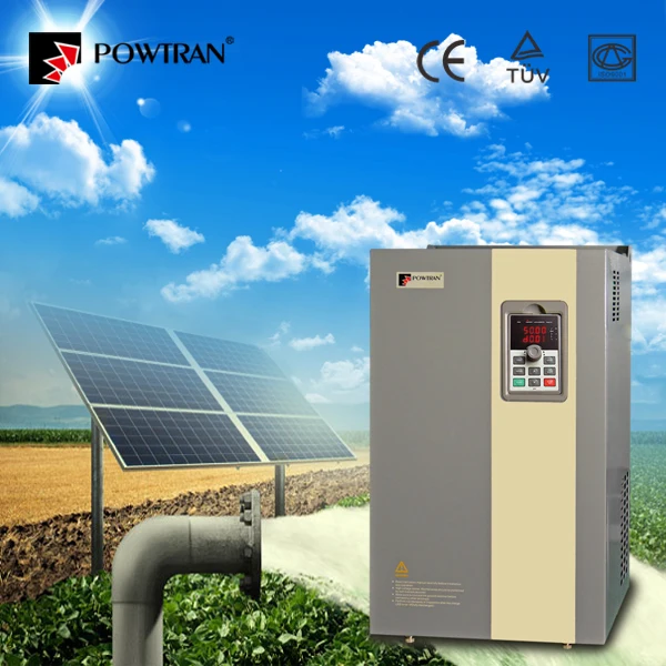 Powtran Solar Inverter Variable Frequency Drive 220v Frequency Converter Dc to Ac Inverter Off Grid 60hp 55kw Solar Inverter