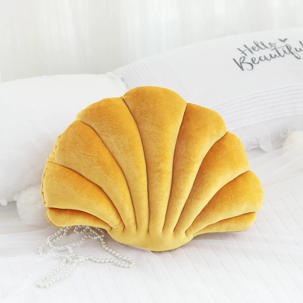 Creative Shell Pillow Plush Toy Car Sofa Cushion Office Decoration Cinema Photography Props