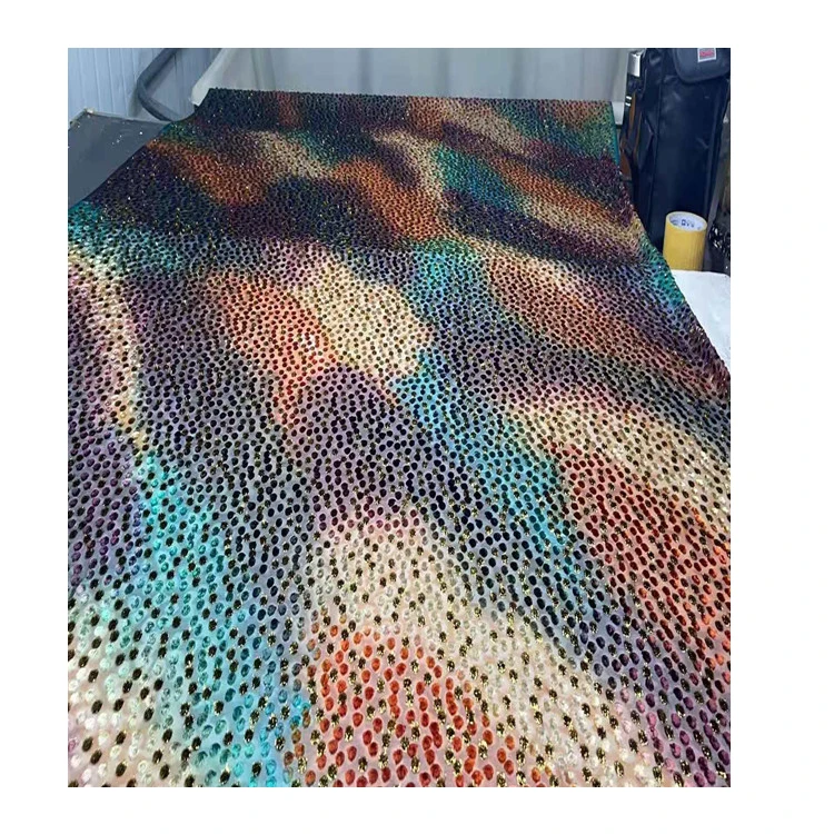 Фабрика-изготовитель, многоцветный эффект люрекса, шелк, жаккард, бархатная ткань, Франция