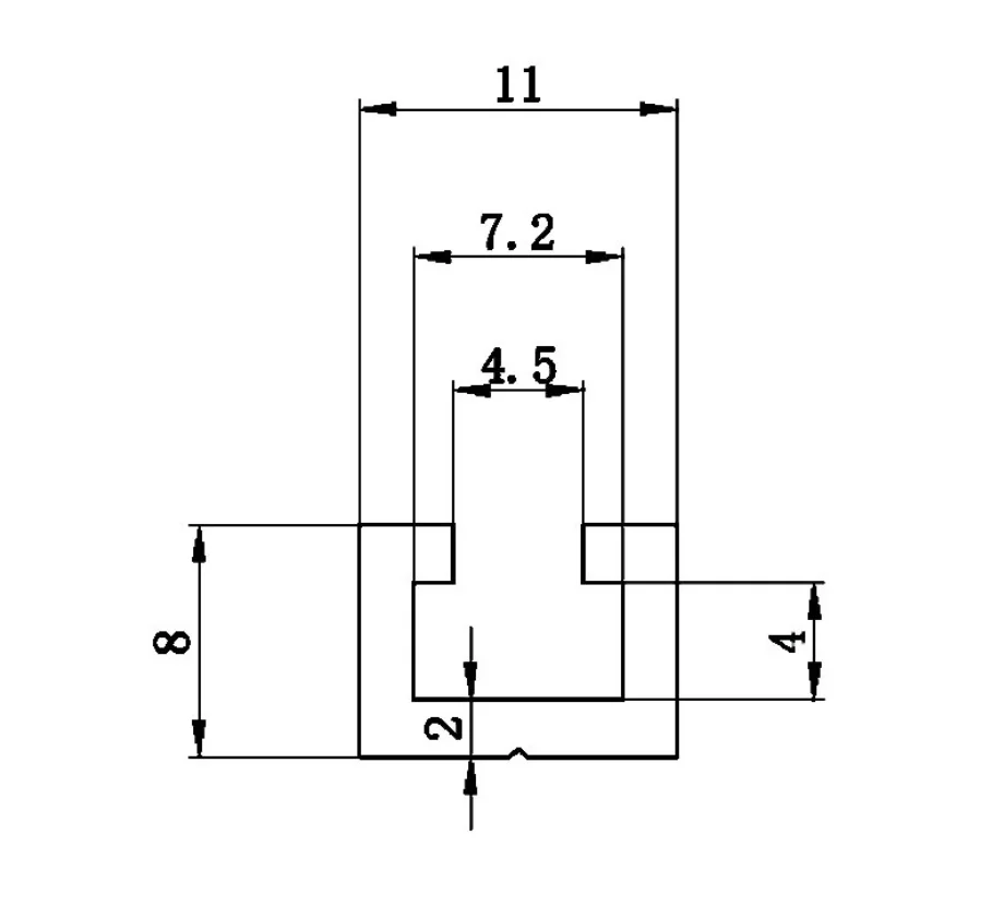 MAODE 300-800mm Woodworking tools T-slot Aluminum extrusion Alloy T-Track C shape profile