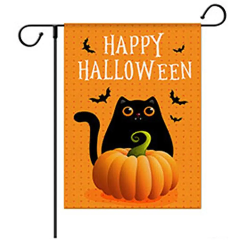 Garden Double Sided Garden Flag, Scary Night Spooky Halloween Garden Flag For Outdoor Yard Flag Home Decoration