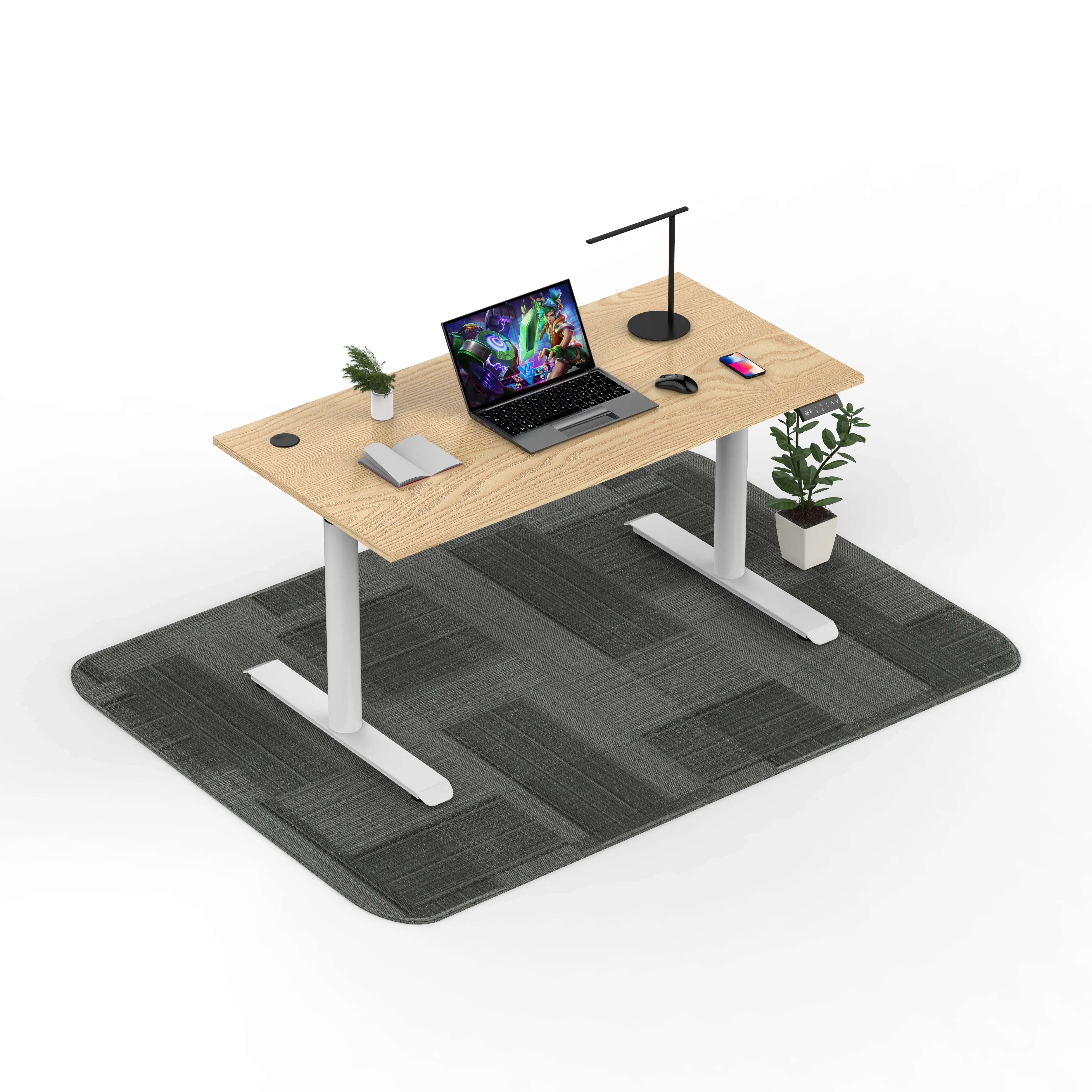 Ergonomic Modern Metal Raising Lift Table Legs Automatic Remote Height Adjustable Table Legs Electric Standing Desk