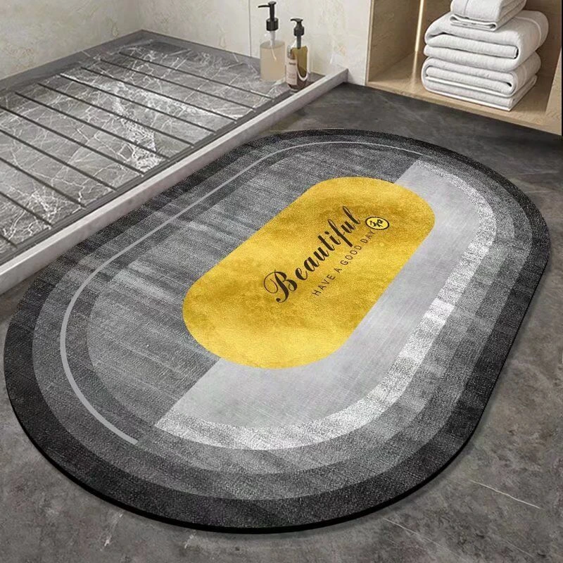 manufacture super absorbent diatom mud fast drying diatomite marble bath mats carpet bath floor mat bathroom rug