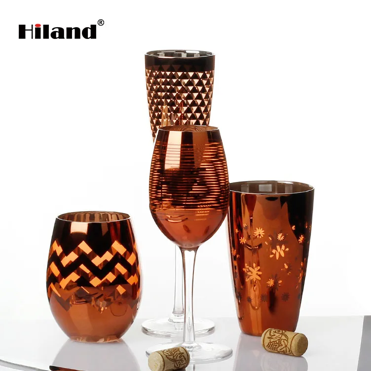 
High demand products to sell modern design machining colored long tall feet champagne glass cup 