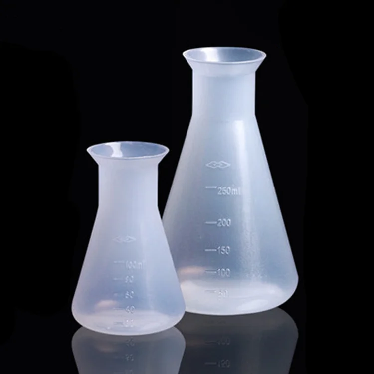 Plastic Conical Flask Narrow Neck Erlenmeyer Flask For Chemistry Biological