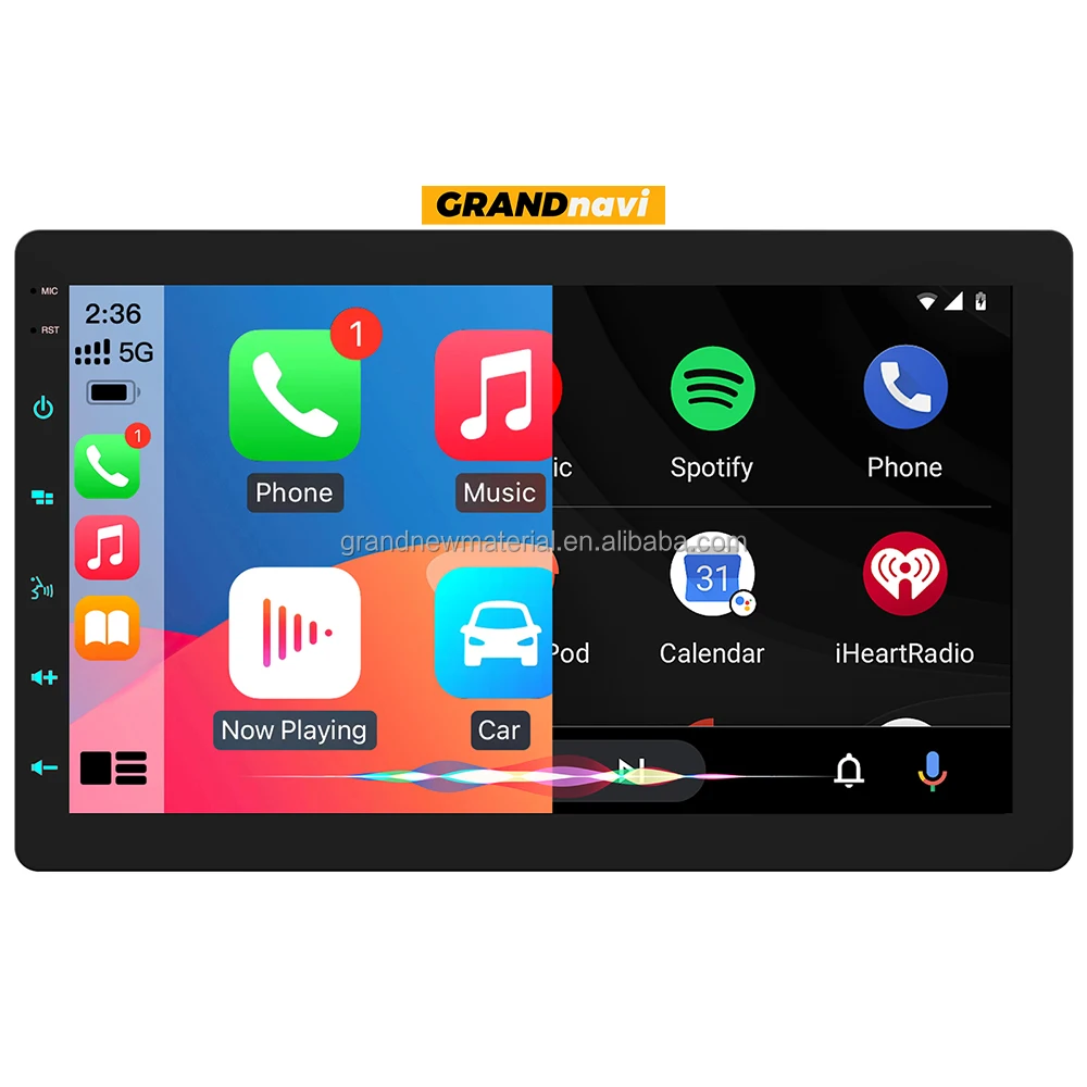 Grandnavi 10 5 дюймов 1DIN с поворотом на 360 градусов Android 13 автомобильный радиоприемник FM сенсорным экраном GPS-навигация головное устройство CPAA