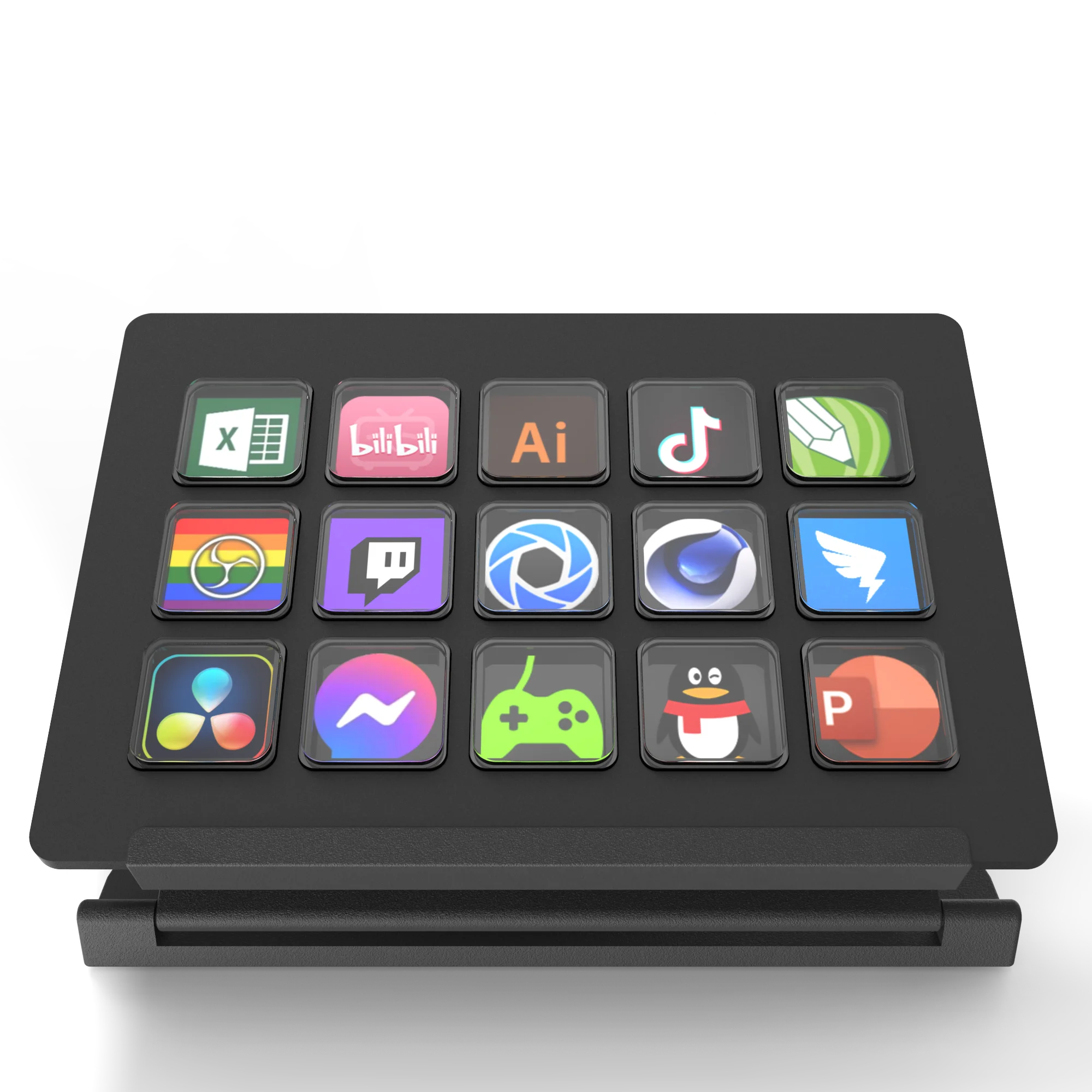 Accept OEM/ODM orders LCD Micro Pad Gaming Keyboard 15 Keys Stream Deck