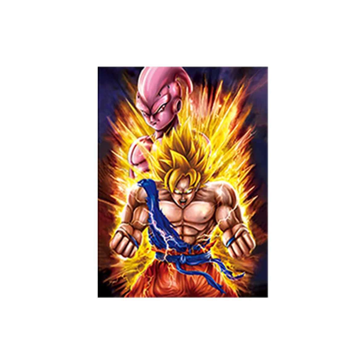 Newest Design Anime DB 3D Lenticular Poster Three Character Flip Changing Picture Wall Art Anime Decor