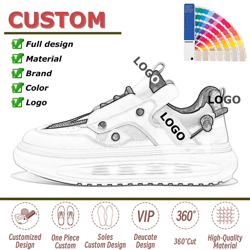 Custom Top Quality Sneaker Shoe Design Fashion Brand Skateboard Shoes for Men zapatos de hombre Walking Style Casual Shoes