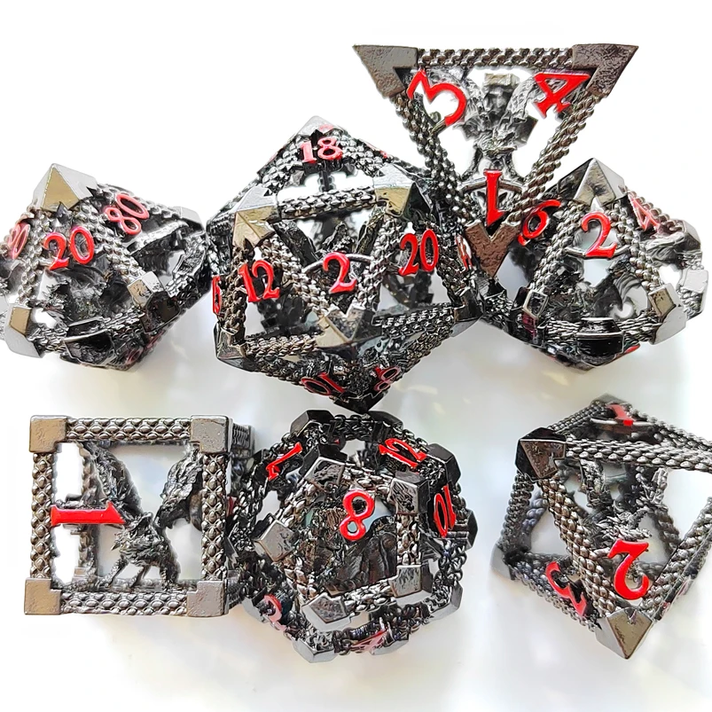 Factory Direct Sales Copper Dice Metal Dice Dragon Set Very Suitable For Family Games