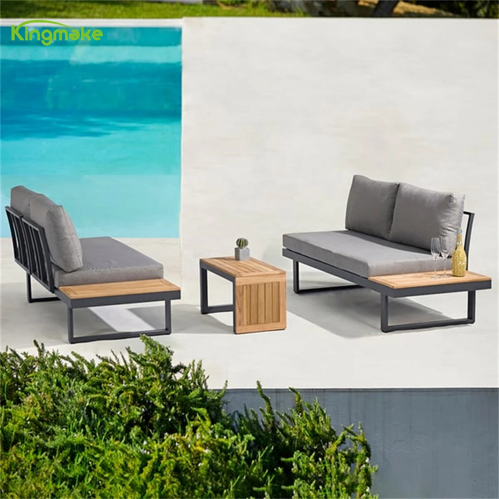 Modern Outdoor Sofa Patio Furniture set Round Rope High Quality Aluminum Garden  Balcony sofa Set