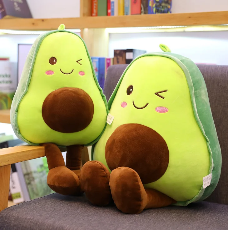30cm Cute Soft Stuffed Avocado Fruit Plush Toy Cartoon Plant Avocado Plush Doll Boy Girl Anti-stress Pad Pillow Gift