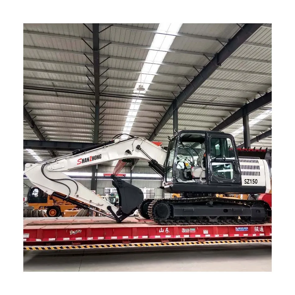 China Top Brand Shanzhong 14Ton SZ150 Medium-sized Hydraulic Tracked Excavator with Powerful Engine