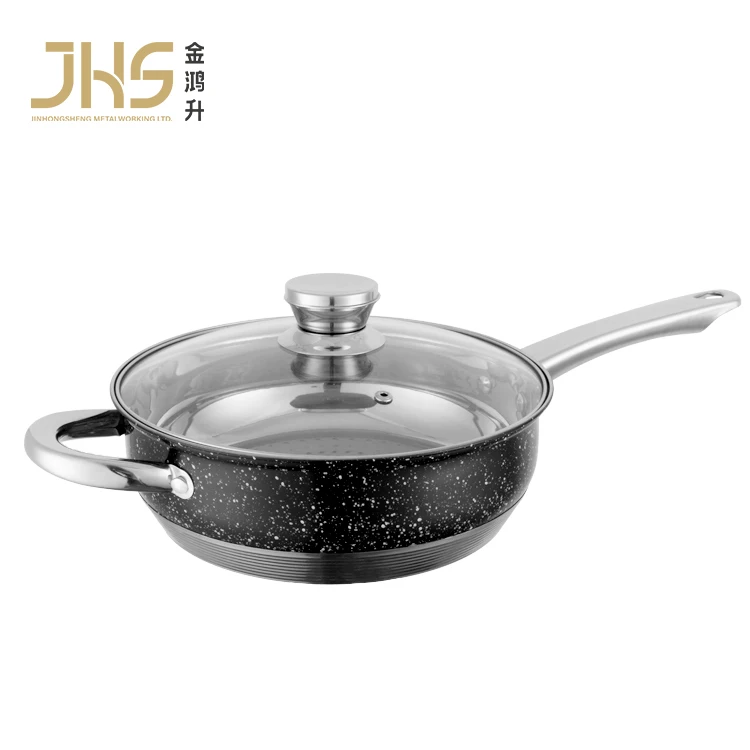 Sartenes Frigideiras Bratpfannen Padelle Stainless Steel Frying Cooking Pan With Lid