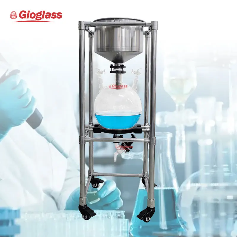 Factory Price Stainless Steel 10l 20l 30l 50l 100l Laboratory Nutsche Vacuum Filter For Solution Soild Separation
