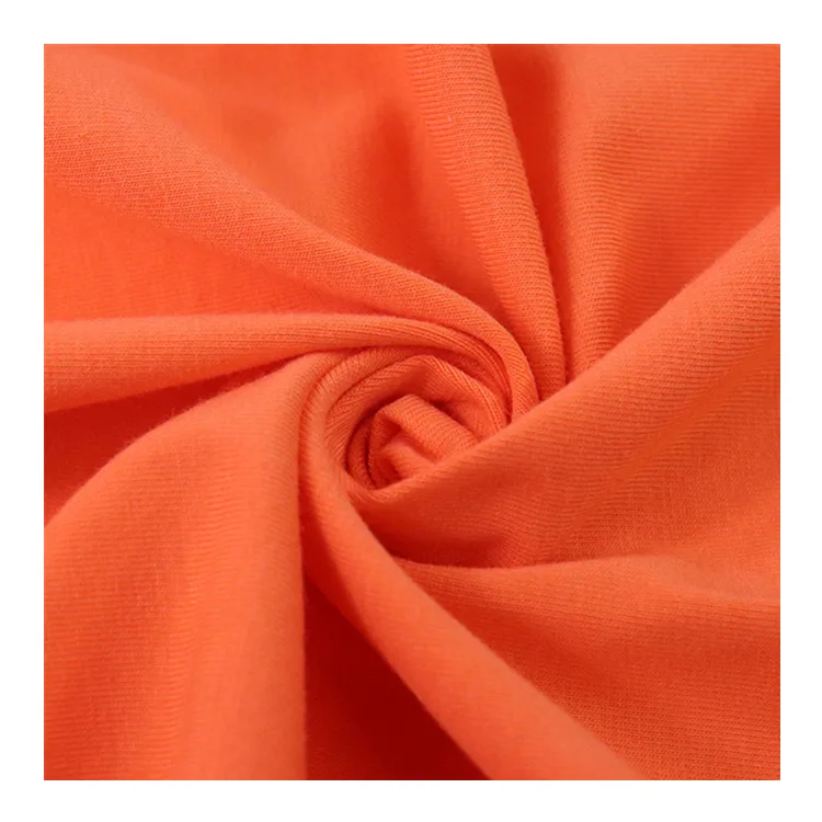 Single Jersey Combed Cotton Fabric Lenzing Modal Spandex Custom Knit Fabric