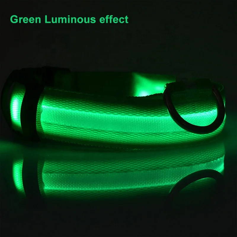 Led Collars Customized Adjustable Nylon Waterproof Reflective Collar Designer Custom Dog Collar usb led dog pet light up safety