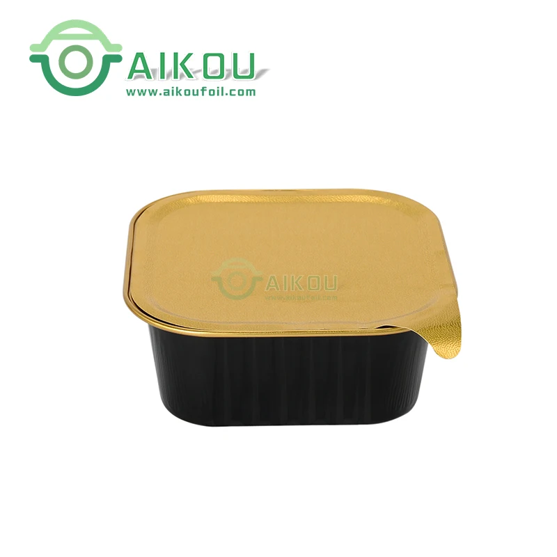 5oz gold and black mini disposable baking cups square Baking Cups For Party cupcake baking