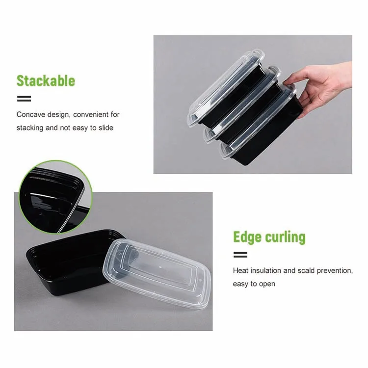 Food grade restaurant meal prep takeout delivery food containers disposable biodegradable takeaway bento box