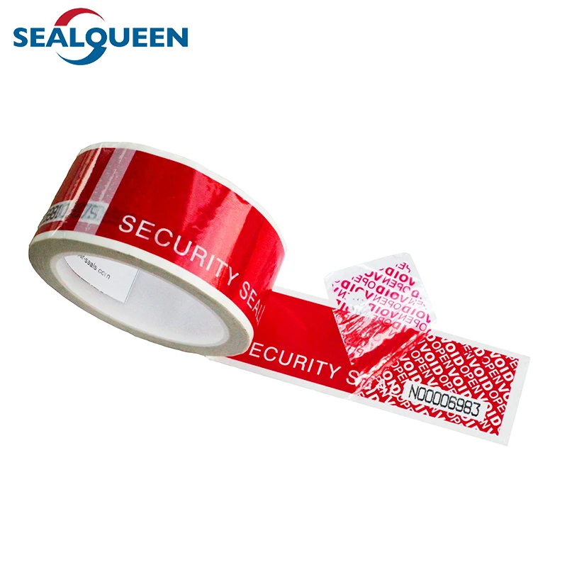 Factory Supply Self Sealing Void Tape Serial number Printed Tamper Evident Void Carton Seal Security Packing Tape