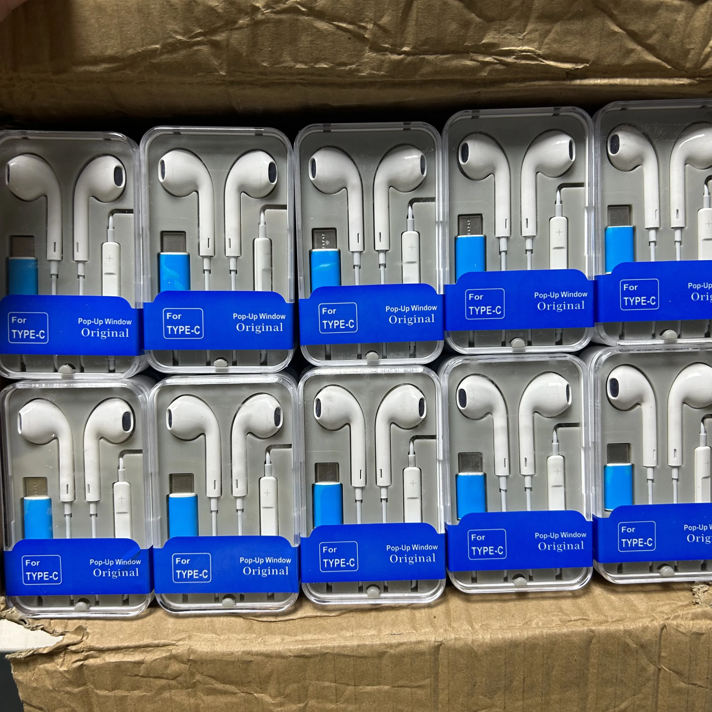 High Quality Type-C Wired Headphones for iPhone 15 Bass Boosted In-Ear Gaming Wired USB C Earphone with Mic Earbuds for Samsung