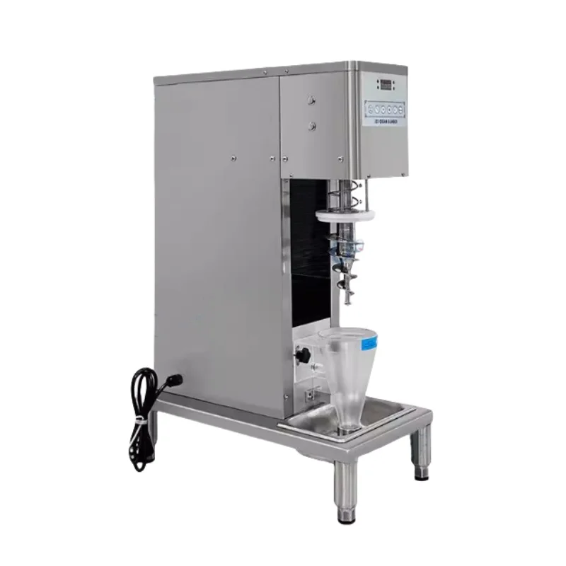 Automatic Stainless Steel Freeze Fruit Flavor Swirl Ice Cream Blending Machine Real Fruit Yogurt Snack Ice Cream Mixer Machine