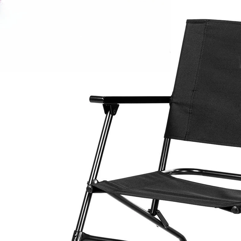 Enjoy 2023 New Style Black Portable iron steel Folding Camping Chair Lightweight for outdoor