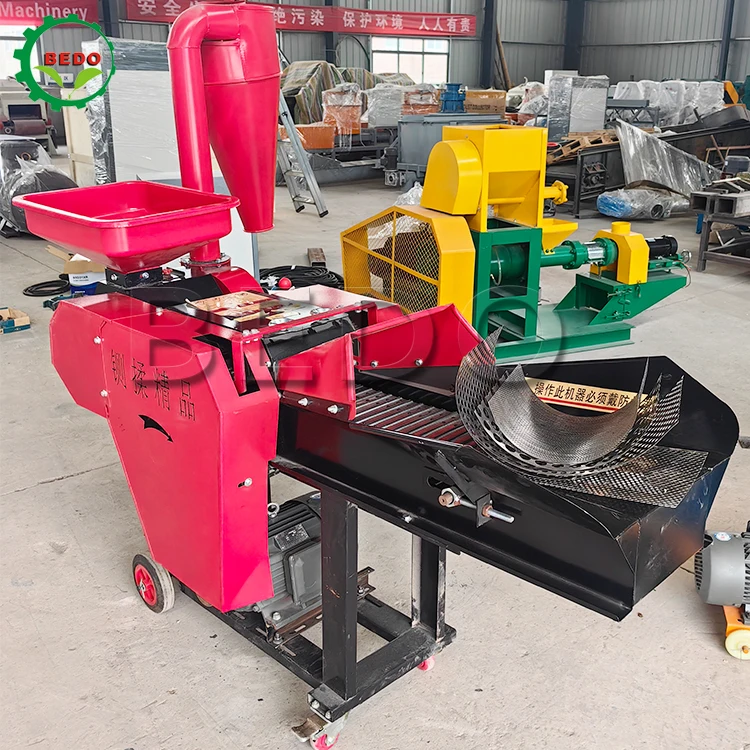 4.8 Ton/h Multifunctional Hay Grass chaff Chopper Shredder Corn Cob Crusher Animal Grass Straw Feed Chaff Cutter Machine