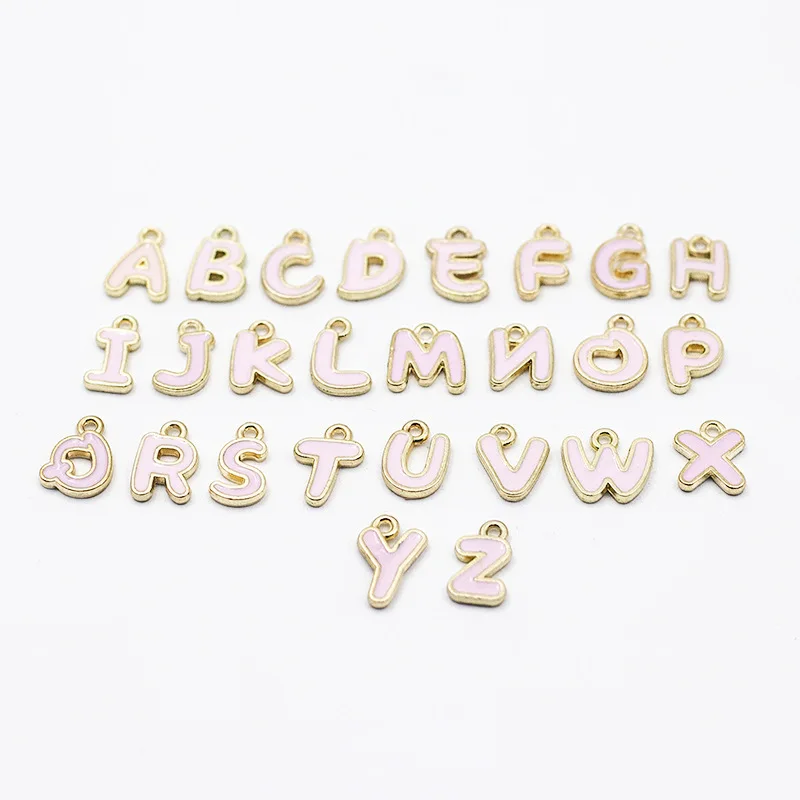 Alphabet A-Z Charms double sided Pendants Hypoallergenic Letter Metal Pendants for DIY Jewelry Findings Making,11.2X14.1mm
