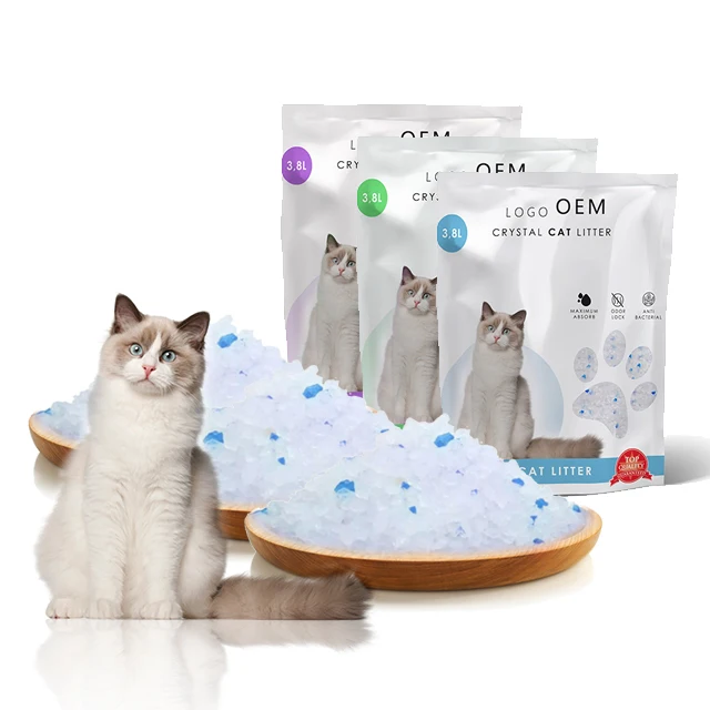 China manufacturer silica gel cat litter 3.8L lowest price
