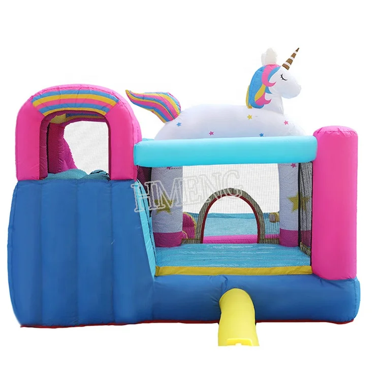Hot Sale Home Use Inflatable Unicorn Bounce House with Waterslides
