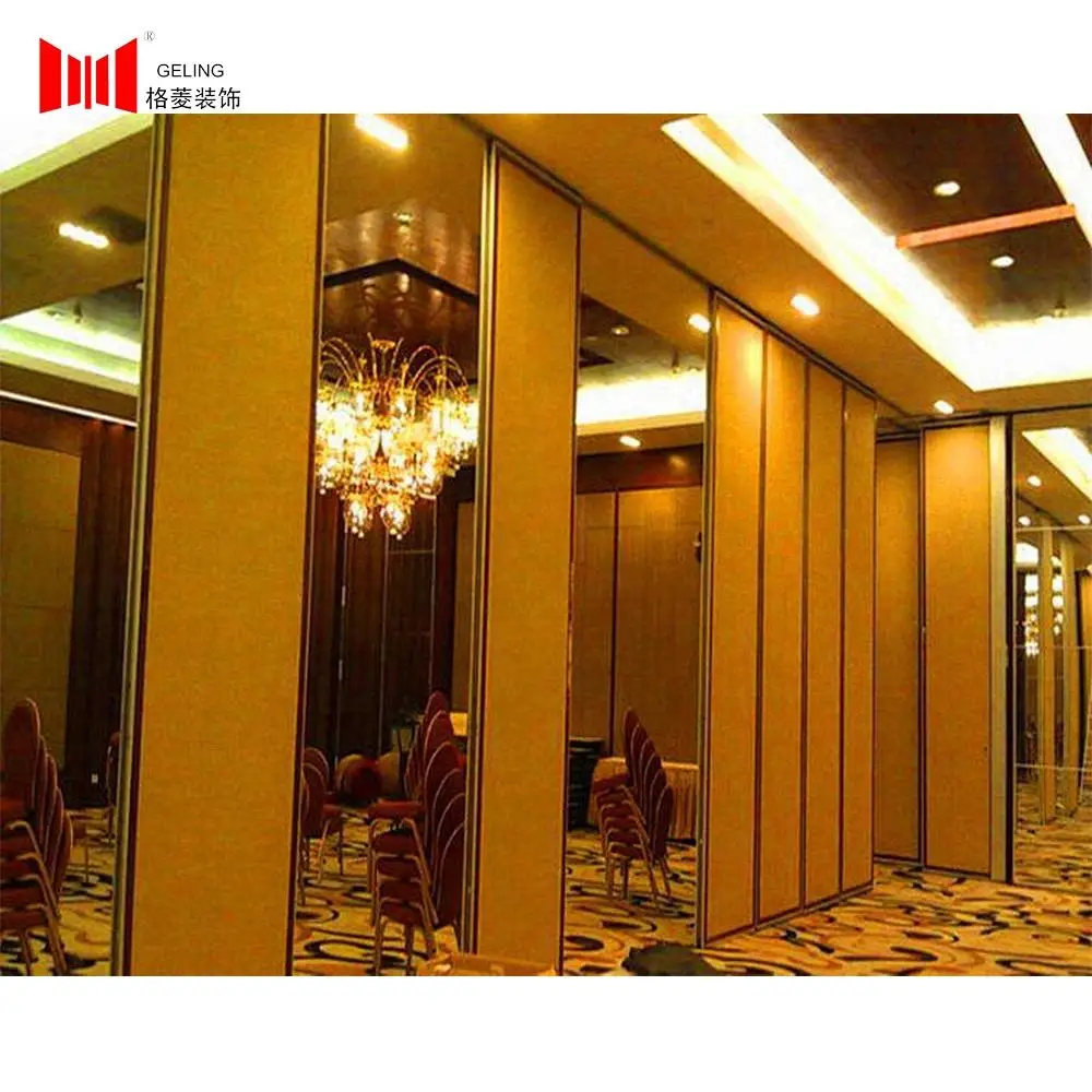 Hotel sliding folding soundproof operable wall partition cheap room partition aluminum frame movable partition wall restaurant