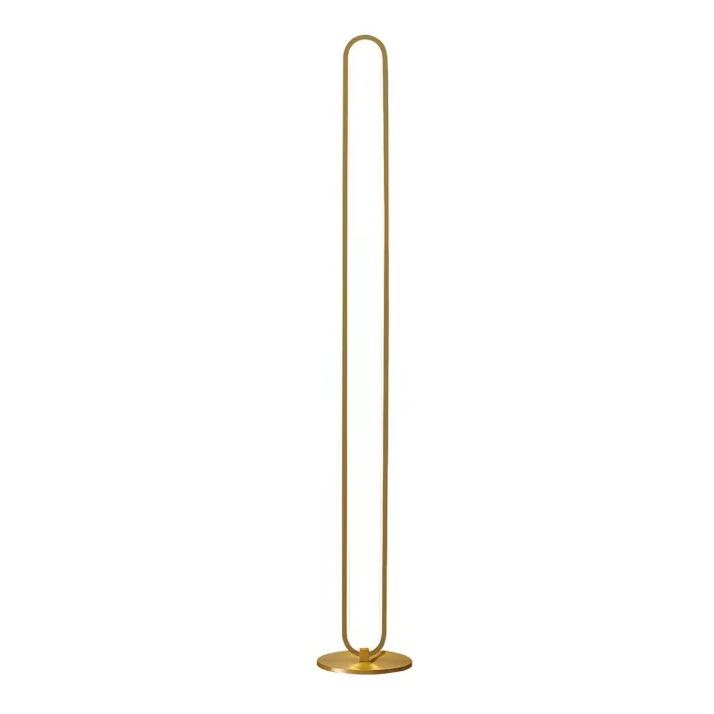 Nordic Minimalist floor light living room bedroom office lamp all copper led atmosphere line floor lamp