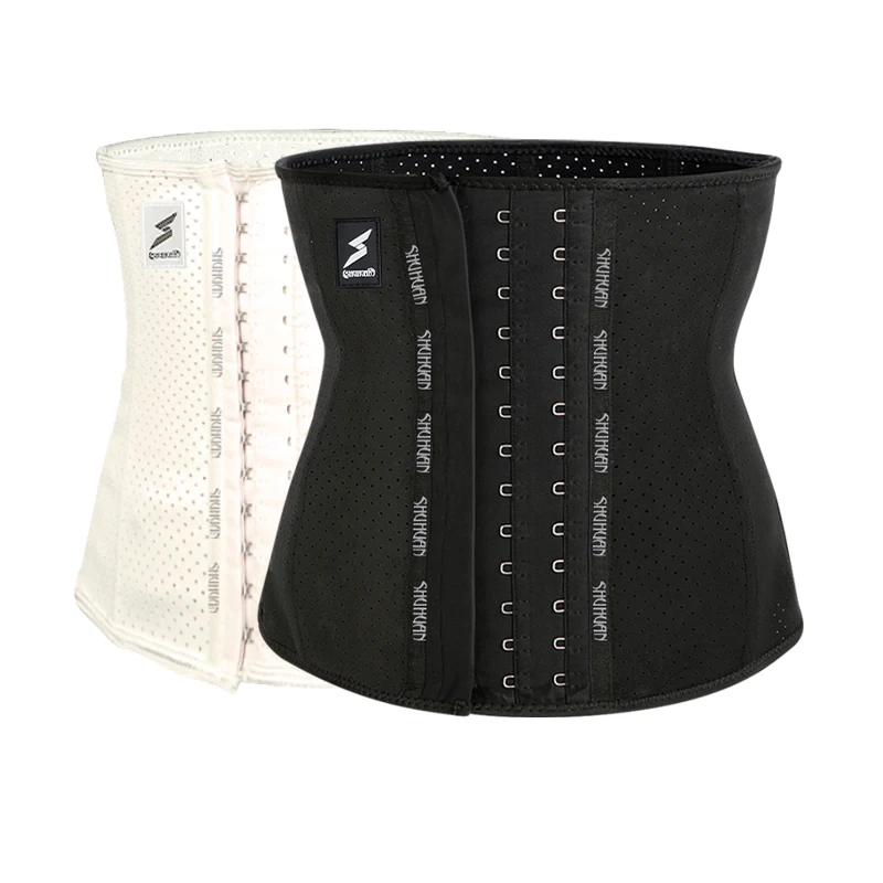 Длинный топ черный 9 стальной латексный пояс для талии Триммер похудения женский формирователь Латекс 100%
