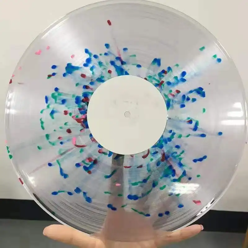 
 Синяя запись брызг на кристальной основе  