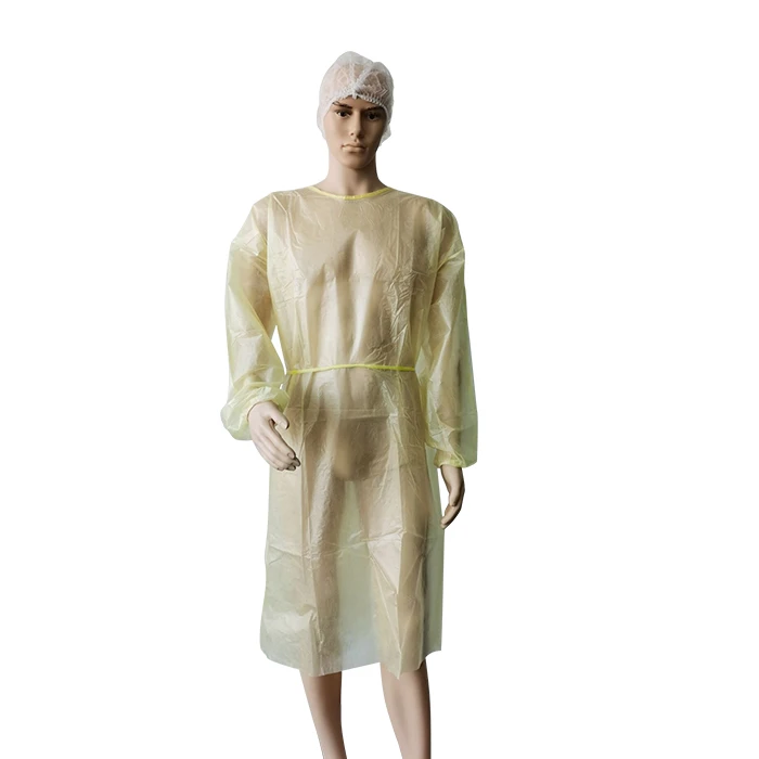 CE ISO13485 Level 2 medical non-woven disposable isolation gown coverall PE coated Spunbond Polypropylene visitor gown