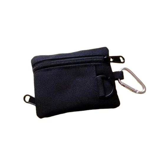 Нейлоновый мини-кошелек с карабином держатель для кредитных карт мужской кошелек застежкой-молнией
