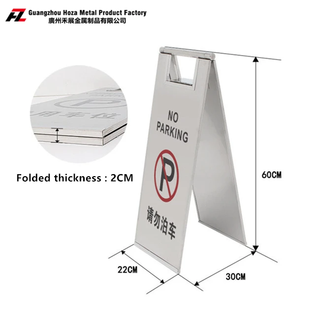 
Stainless steel Folding Caution Wet Floor Sigan Stand Hotel Indoor / Outdoor Used 