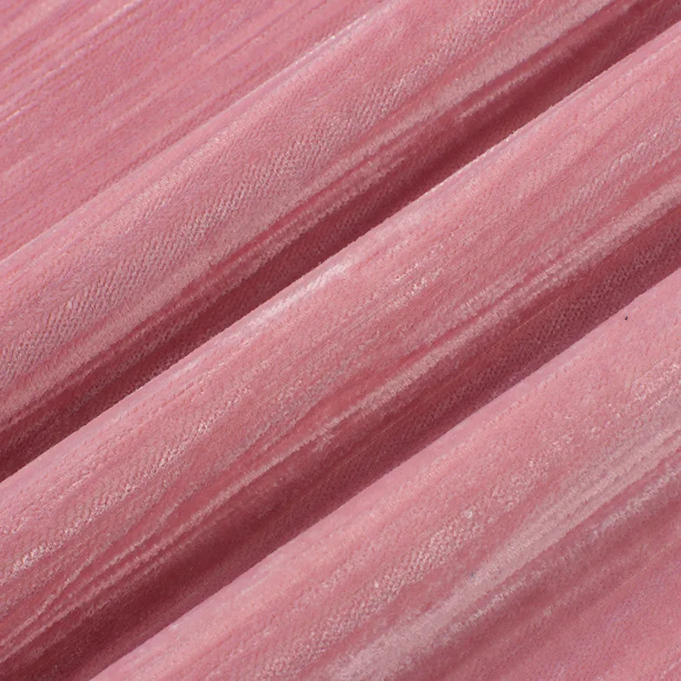100% Polyester Non Stretch Pressed Crepe Velvet Fabric Wrinkled Velvet Fabric Silk Velvet Fabric