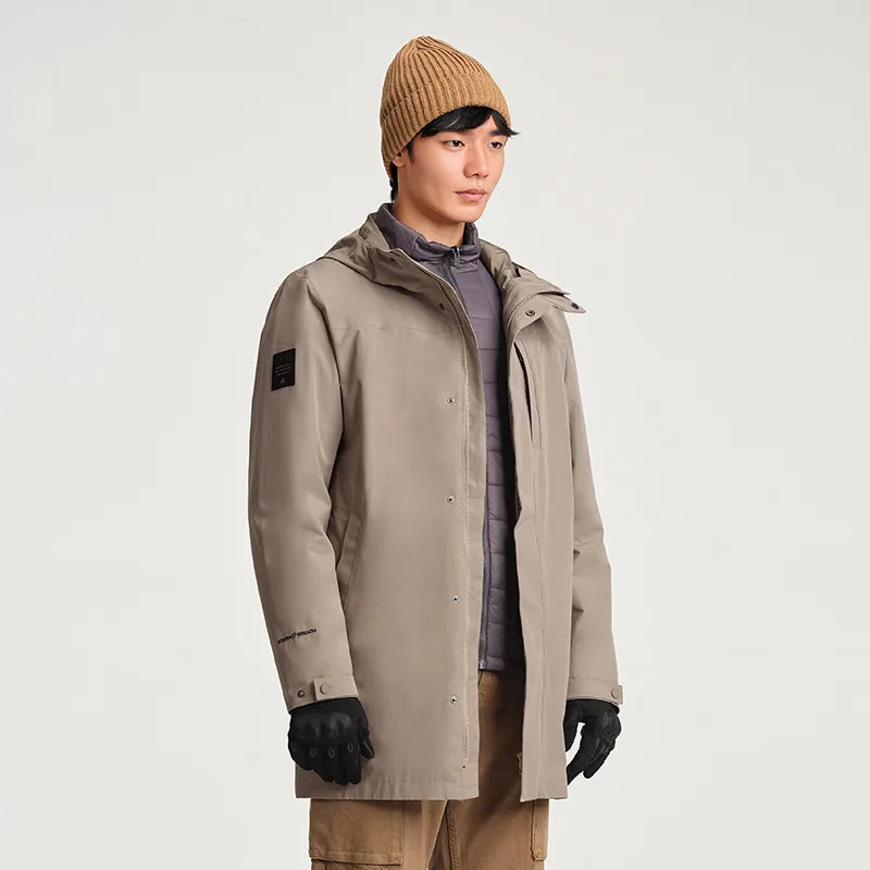 Pelliot Graphene Cotton Waterproof Jacket Men Outdoor 3 in 1 Windproof Waterproof  Mountain Camping Jacket for Winter