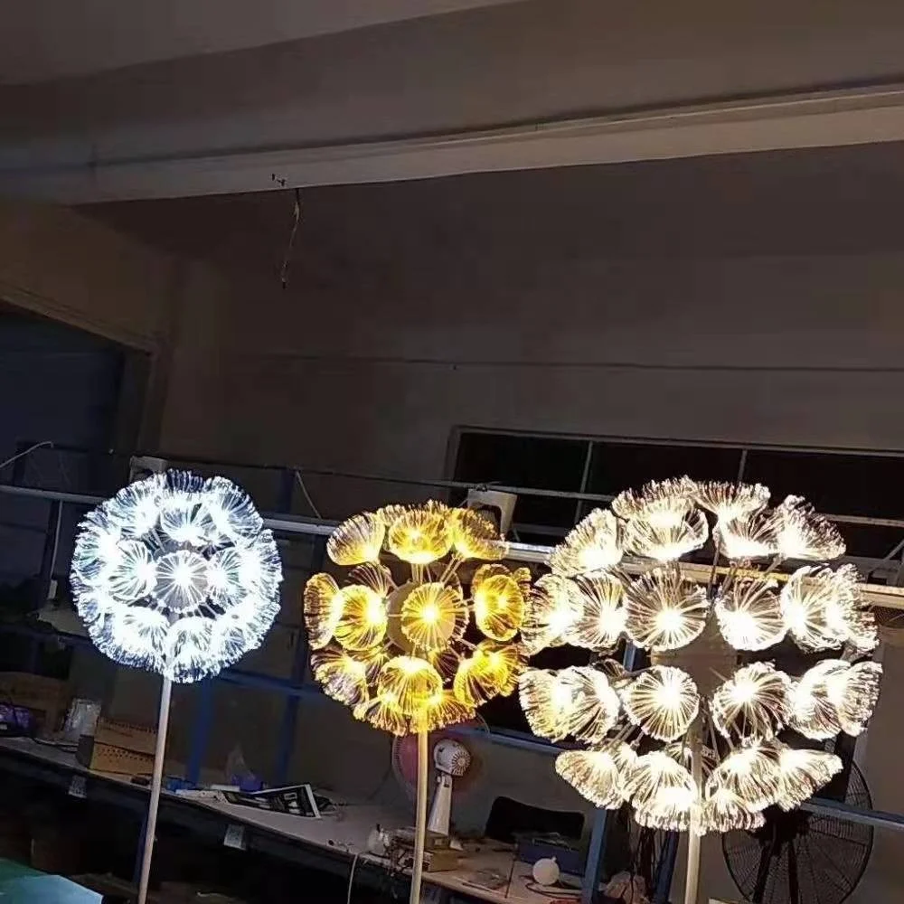 wholesale packaging box decoration room light fish decorations street restaurant lights led dandelion lights