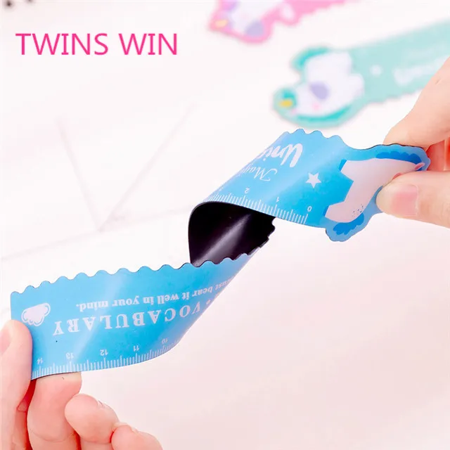 High Quality Promotional Gift Office Supplies and Stationery Cartoon Unicorn Soft Plastic Acrylic Measuring Straight Ruler 203