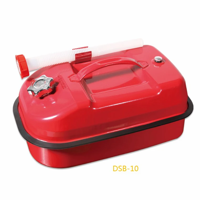 Red 5 10 20 litre Galvanized Jerrry Can for Boat Car Camping Petrol, Fuel Built-in Flexible Spout