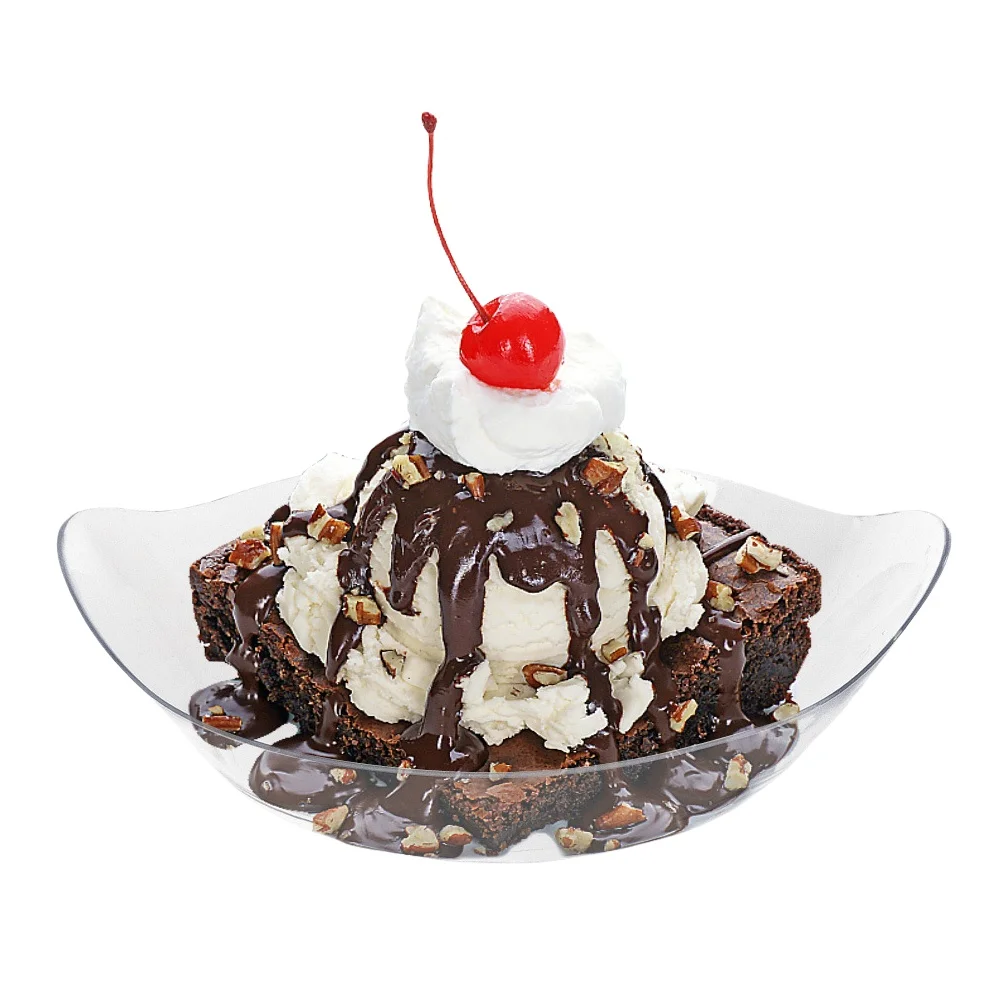 Wholesale Mini Dessert Plates Ice Cream Cups Appetizer Tray Clear Disposable Plates for Cakes Desserts Appetizers Snacks Tasting