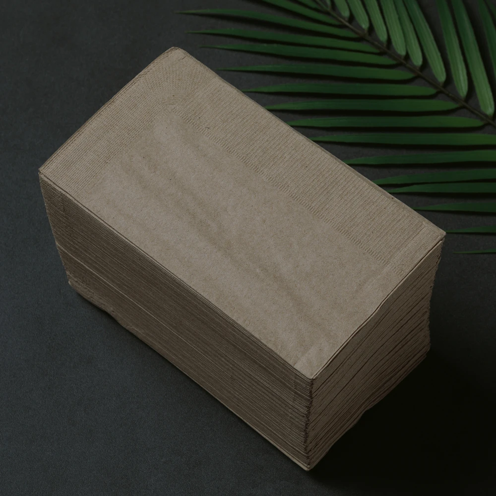 Custom Printed Brown Kraft 2-Ply Unbleached Paper Napkin